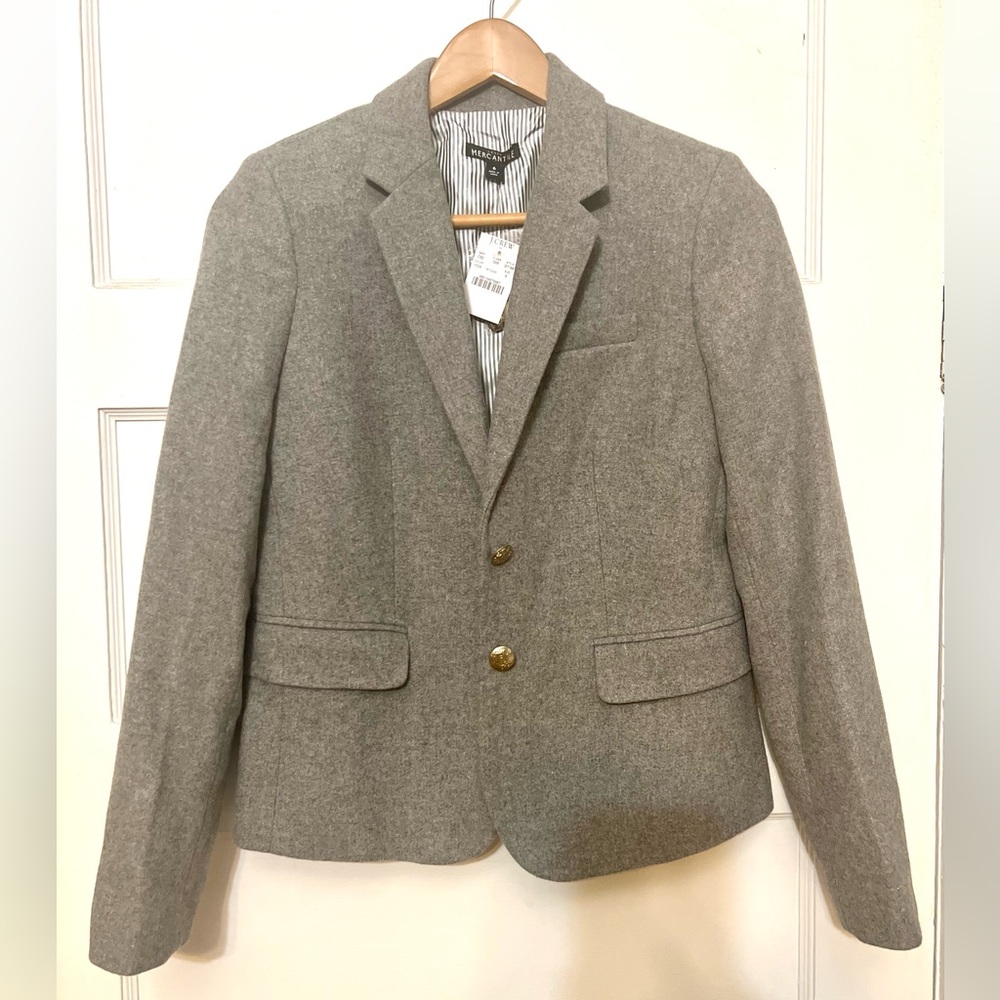 J. Crew Women's Gray Wool Blazer